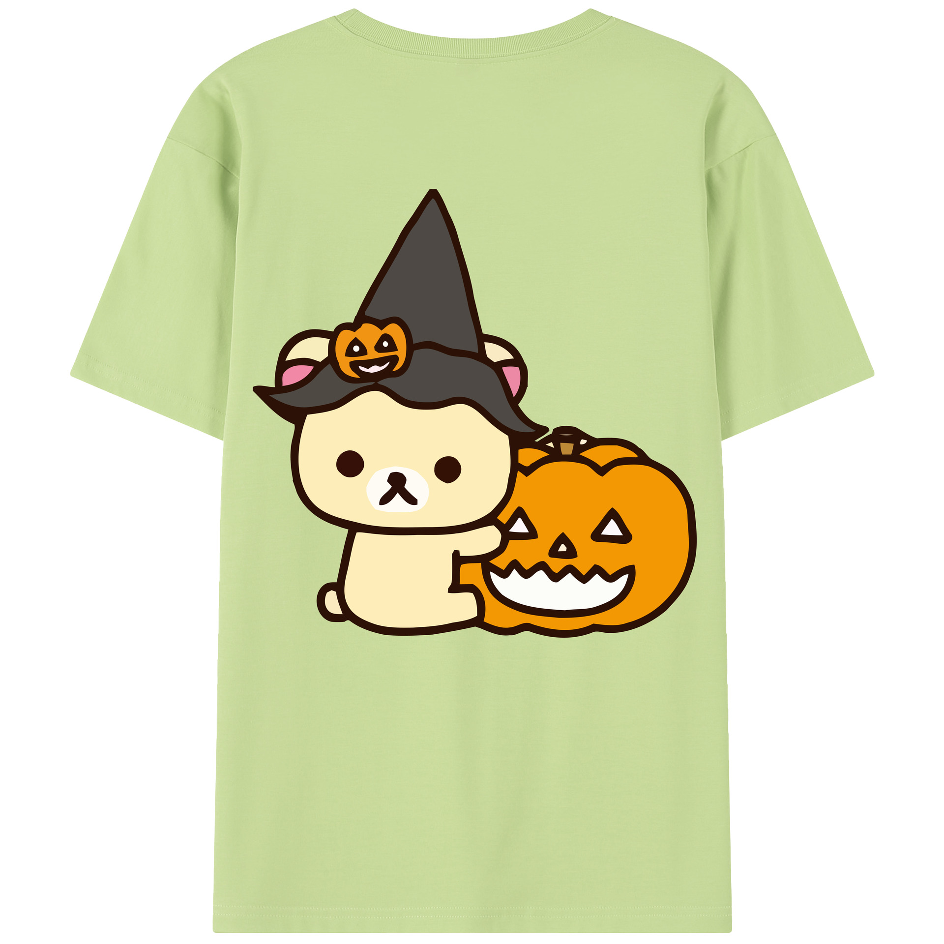 （画像用） リラックマ リラックマ キイロイトリ Rilakkuma Korilakkuma Kiiroitori 綿100％半袖Tシャツ（背面プリント）
